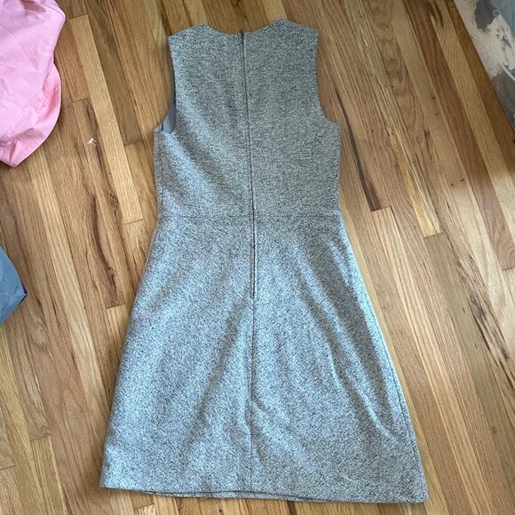 Theory Fit and Flare Grey Dress - Picture 2 of 2
